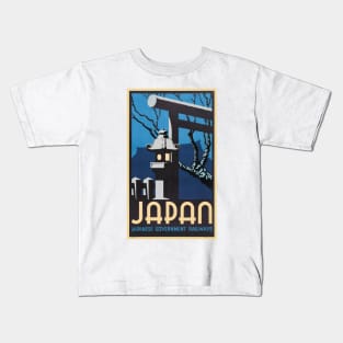 Japan Vintage Travel Poster 1934 Kids T-Shirt